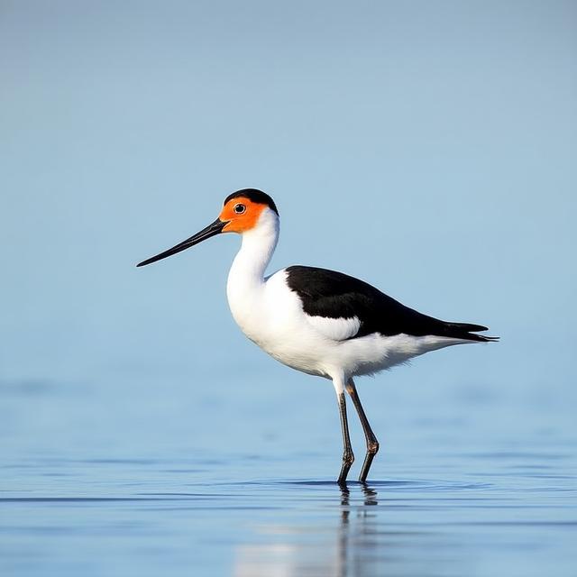 Avocetta in una zona umida costiera